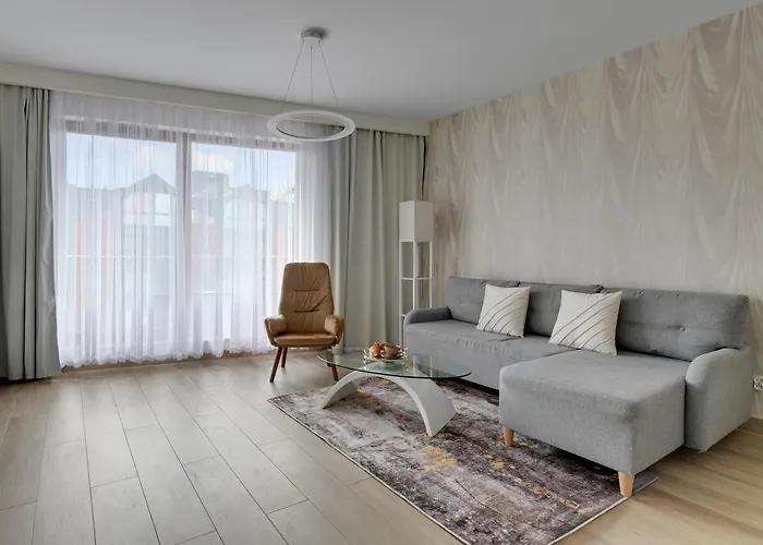 公寓式酒店 Waterlane Island - Riverview Pool, & Gym By Downtown 格但斯克